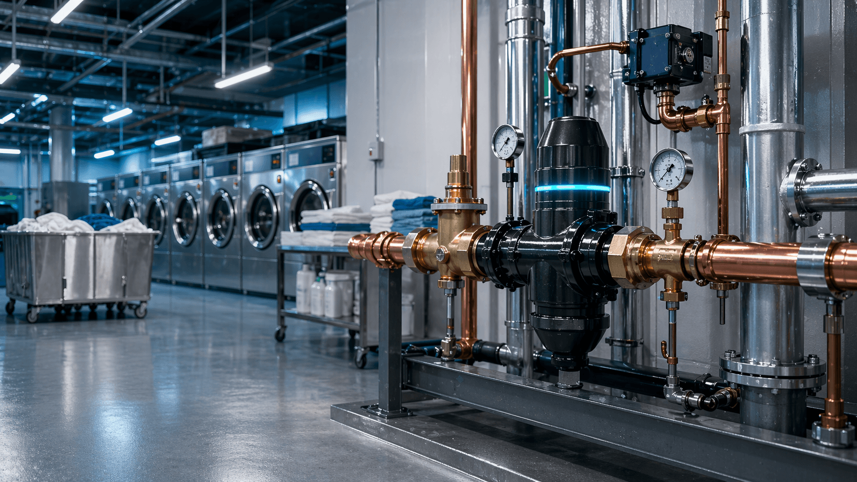 Commercial Laundry water-system installation
